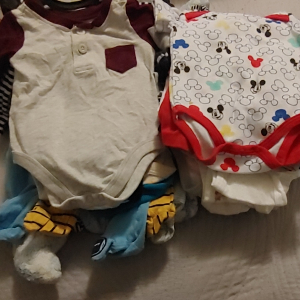 A variety of 0-3months baby clothes